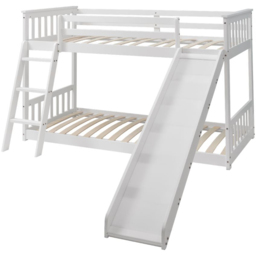 Noa and Nani Tuva White Cabin Bed with Bunk Underbed Slide - thumbnail 2