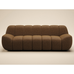 SOLACE+CO Macy 3 Seater Brown Chenille Large Sofa - thumbnail 3