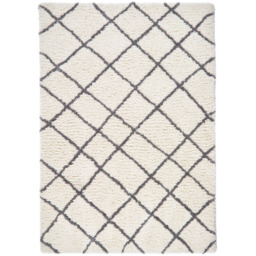 Origins Artisan Diamond White Grey Rug 120 x 170cm - thumbnail 1