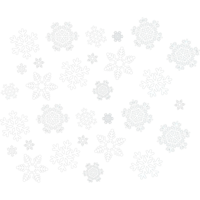 Xmas Haus White Snowflake Christmas Theme Window Stickers 144 Pack - image 1
