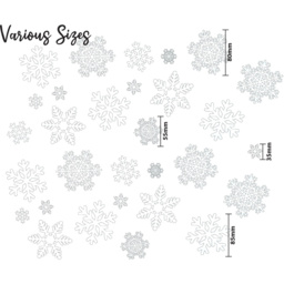 Xmas Haus White Snowflake Christmas Theme Window Stickers 144 Pack - thumbnail 4