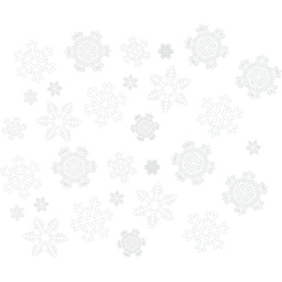 Xmas Haus White Snowflake Christmas Theme Window Stickers 144 Pack - thumbnail 1