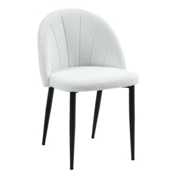 Set of 2 Illona Boucle Dining Chairs - White - thumbnail 3