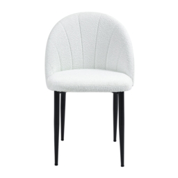 Set of 2 Illona Boucle Dining Chairs - White - thumbnail 4