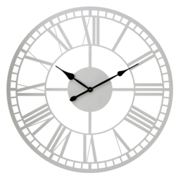 Charles Bentley Malham 90cm Grey Round Skeleton Indoor and Outdoor Wall Clock
