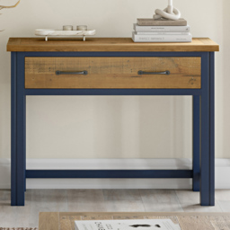 Baumhaus Splash of Blue Wooden Desk Blue and Brown - thumbnail 1