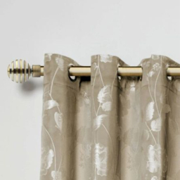 New Edge Blinds Geneva Brass Extendable Eyelet Metal Curtain Pole Set 160-300cm - thumbnail 2