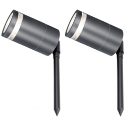 4lite Marinus 2 Pack LED Anthracite Garden Spike Light