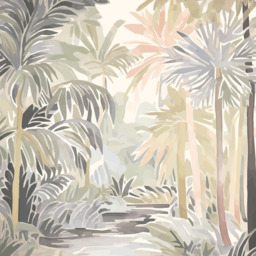 Origin Murals Pretty Palms Multi Wall Mural - thumbnail 2