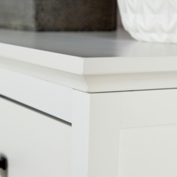 Home Source White 5 Drawer Chest of Drawer - thumbnail 3