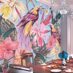 Origin Murals Birds and Flowers Multicolour Wall Mural