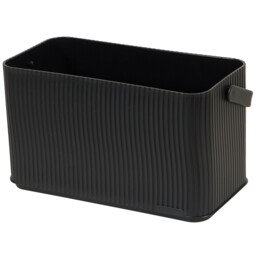 Malmo Black Stackable Storage Basket Medium - thumbnail 4