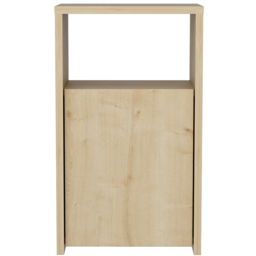 Decorotika Carlin Oak Single Door Single Shelf Bedside Table - thumbnail 2