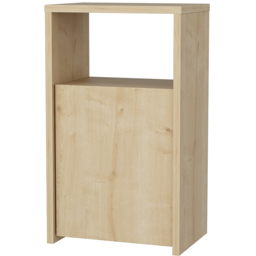 Decorotika Carlin Oak Single Door Single Shelf Bedside Table - thumbnail 3