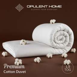 Opulent Home White Single Summer Cotton Duvet 1.5 Tog - thumbnail 4