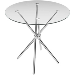 Casa 4 Seater Glass Top Round Dining Table - thumbnail 2