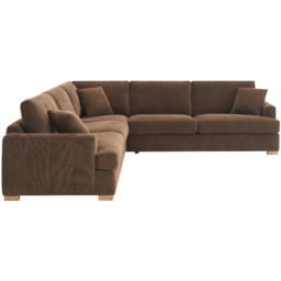 Arden Corner Sofa with Footstool Brown - thumbnail 3