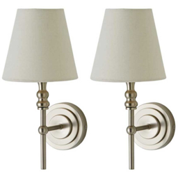 ValueLights Maggie Chrome Candlestick Wall Light 2 Pack