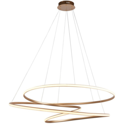 Merano Imola Satin Gold and White Silicone Large Pendant Ceiling Light