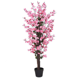 Leaf Artificial Pink Blossom Tree in Pot 120cm