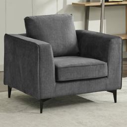 Brooklyn Graphite Grey Armchair - thumbnail 1