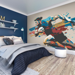 Origin Murals Natural Rugby Player In Graphic Style Wall Mural