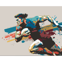 Origin Murals Natural Rugby Player In Graphic Style Wall Mural - thumbnail 2