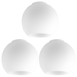ValueLights Lyon White Acid Glass Ball Dome Lamp Shade 3 Pack