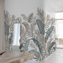 Grandeco Calobra Botanical Jungle Leaf 3 Lane Wall Mural - thumbnail 1