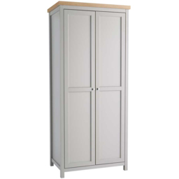 Home Source Avon 2 Door Grey Wardrobe - thumbnail 2