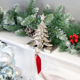 The Christmas Workshop Silver Christmas Tree Stocking Holder - thumbnail 4