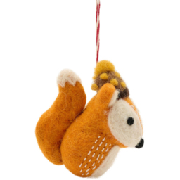 The Seasonal Gift Co. Felt Fox with Acorn Hat Hanging Decoration - thumbnail 1