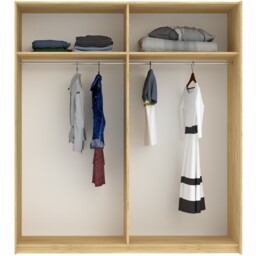 Andora Cream and Anthracite 2 Sliding Door Large Wardrobe - thumbnail 3
