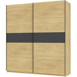 Andora Cream and Anthracite 2 Sliding Door Large Wardrobe - thumbnail 4