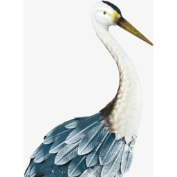 Outsunny Blue and White Metal Heron Garden Statues with Stakes - thumbnail 3