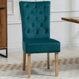 Artemis Home Pienza Set of 2 Teal Velvet Dining Chairs