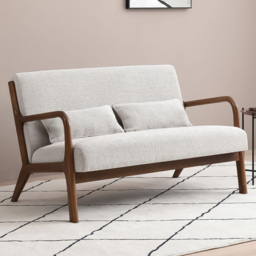 Otis 2 Seater Natural Woven Chenille Sofa