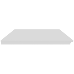 Homebase 60cm Bevelled White Shelf - thumbnail 4