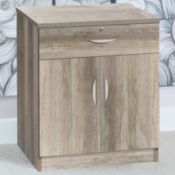 R White Cabinets Grey 2 Door Single Drawer Cupboard - thumbnail 1