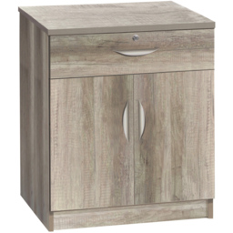 R White Cabinets Grey 2 Door Single Drawer Cupboard - thumbnail 2