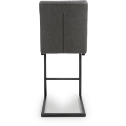 Archer Grey Leather Effect Bar Stool Set of 2 - thumbnail 3