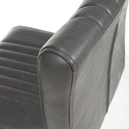 Archer Grey Leather Effect Bar Stool Set of 2 - thumbnail 4