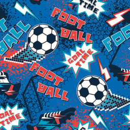Origin Murals Graphic Pixel Footballs Blue Wall Mural - thumbnail 2