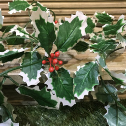 Best Artificial Holly Christmas Garland with Red Berries 210cm - thumbnail 2