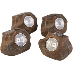 Lighting Collection Rockwell Solar LED Outdoor Rock Lights