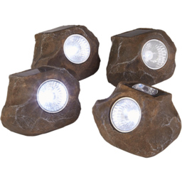 Lighting Collection Rockwell Solar LED Outdoor Rock Lights - thumbnail 3