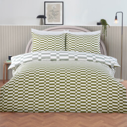Berlin Check Sage King Size Duvet Set - thumbnail 2