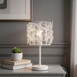 Zoe Butterfly Table Lamp White - thumbnail 2