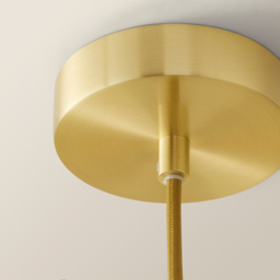 ValueLights Maddison Ribbed Glass Brushed Gold Ceiling Light - thumbnail 4