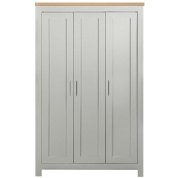 Highgate 3 Door Grey and Oak Wardrobe - thumbnail 3
